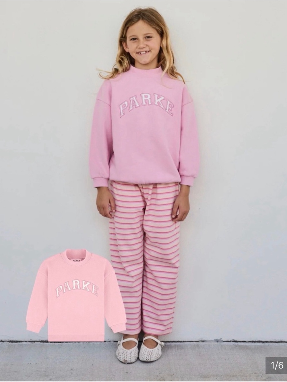Parke Kids Pink Logo Sweatshirt